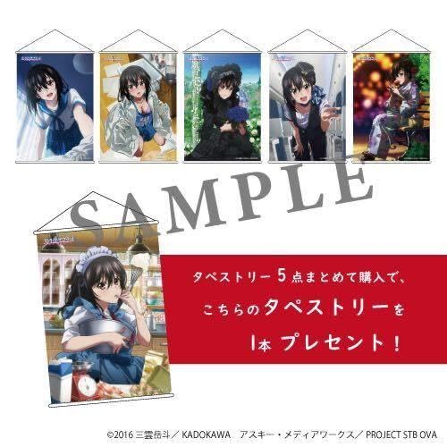 姫柊雪菜　アラームタペストリー　ストライク・ザ・ブラッド 駿河屋 -<中古>姫柊雪菜(水着/ブルー) B2タペストリー